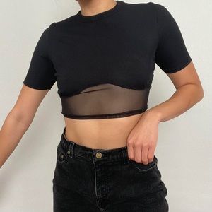 Pretty Little Thing Mesh Crop Top